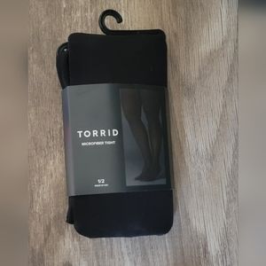 NWT Black Torrid Microfiber Tights 1/2X